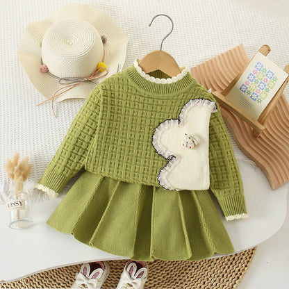 New  winter children's sweater skirt small knit (Available)