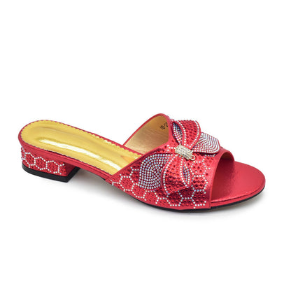 Bowknot Rhinestone Daily Low-top Sandals Casual (Available)