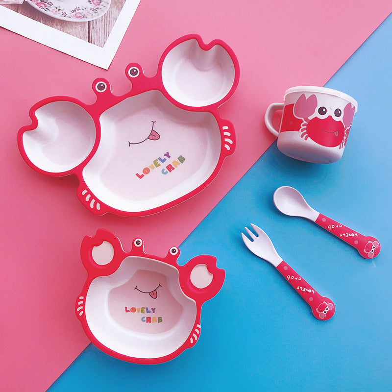 Baby feeding bowl with Bamboo Fiber spoon and Bamboo Fiber straw (Available)