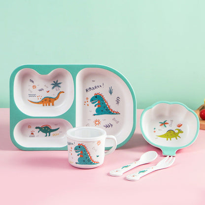 Baby feeding bowl with Bamboo Fiber spoon and Bamboo Fiber straw (Available)