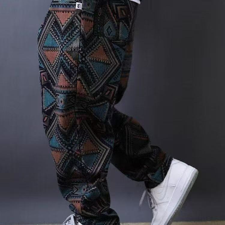 Men's Trendy Niche Retro Loose Harem Ankle Tight Pants (Available)