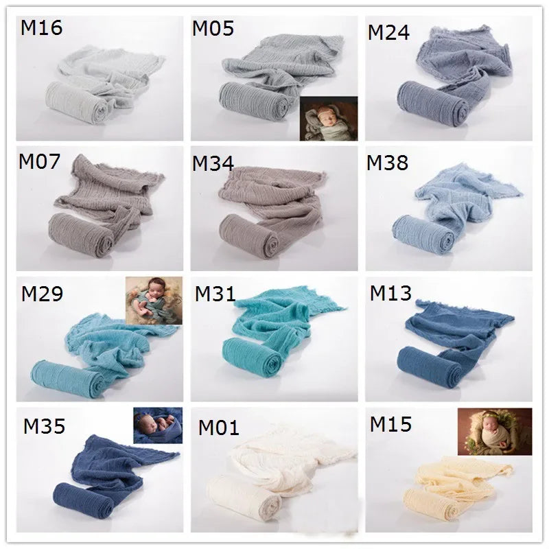 Newborn Photography Props Wrap Baby Blanket Soft Stretchable Cotton Swaddling Photography Backdrop Babies Accessories