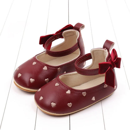 2025 New Baby Girl Shoes Cute Bowknot High Quality PU and TPR Sole Anti-slip Toddler Newborn 0-18 Months Prewalking Sandal
