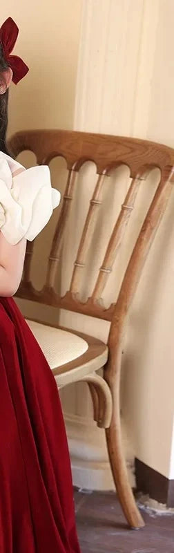 2025 New Party Dresses for Girls Teenage Girl Luxurious Evening Dress Kids VintageNew Years for Eids Quinceanera Red Ball Gown