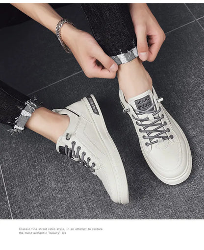 New Shoes for Men  Comfortable Flat Men's Casual Shoes Outdoor Wild Men's Sneakers High End Fashion One Pedal Dress Shoes Male