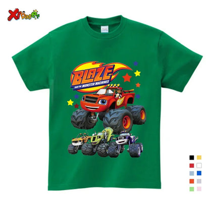 Boys T Shirt Summer for Children's Clothing Boys Short Sleeve T-shirt Fashion Girls T Shirt Clothing Lets Blazing Shirt Cool 6T