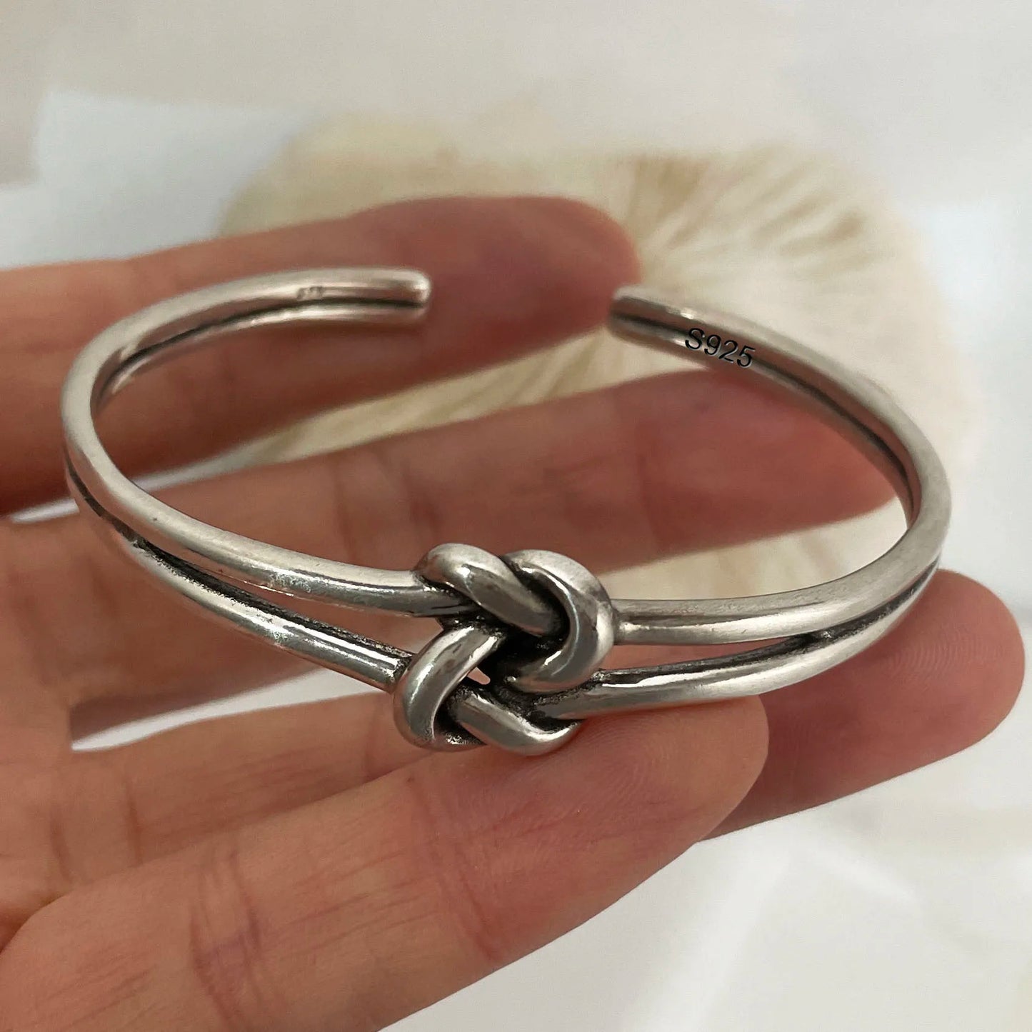 925 Sterling Silver Bracelets for Women Chain Accessories Trend Vintage Simple Heart Pendant Party Jewelry Gift