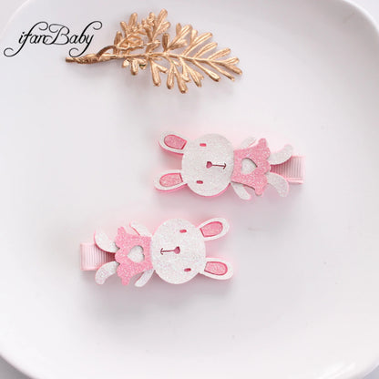 Cute Girl Accessories Baby Toddler First Hair Clip Cartoon Pins Kids Children Flower Clip