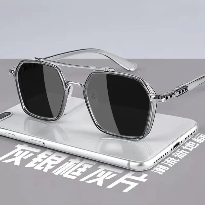 Trendy Sunglasses for Men Professional Day Night Driver Sun Glasses Male Fashion Vintage Eyewear Shades UV400 Protection
