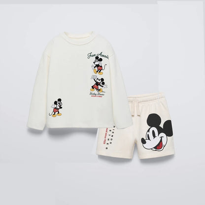 Summer Boys Fashion Costume Printing T-shirt Black Shorts Trendy Clothes Kids Short Sleeve Shorts Children Casual Sports Set