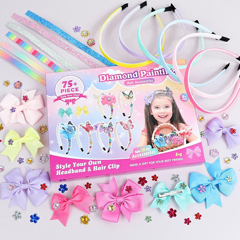 Hair Accessories for Girls-Arts and Crafts Gift DIY Headband Making Kit Gifts Headband Making Kit for Girls - Make Your Own Fash
