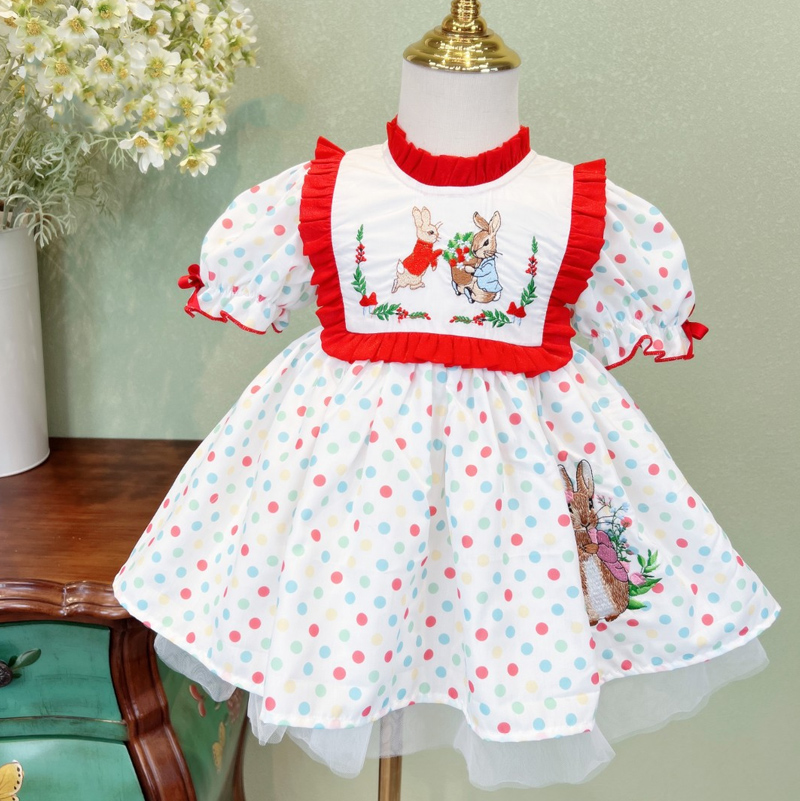 ins Turkey Kids Dress Party Dress for Kids Girl  Flower Girl Dresses Eid Dress Birthday Party Fashion Sweet Girls Dress