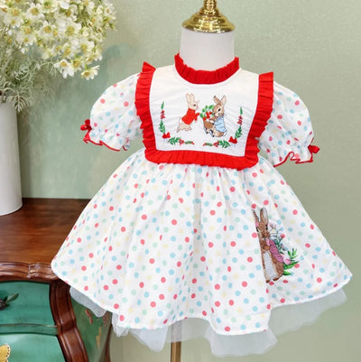 ins Turkey Kids Dress Party Dress for Kids Girl  Flower Girl Dresses Eid Dress Birthday Party Fashion Sweet Girls Dress