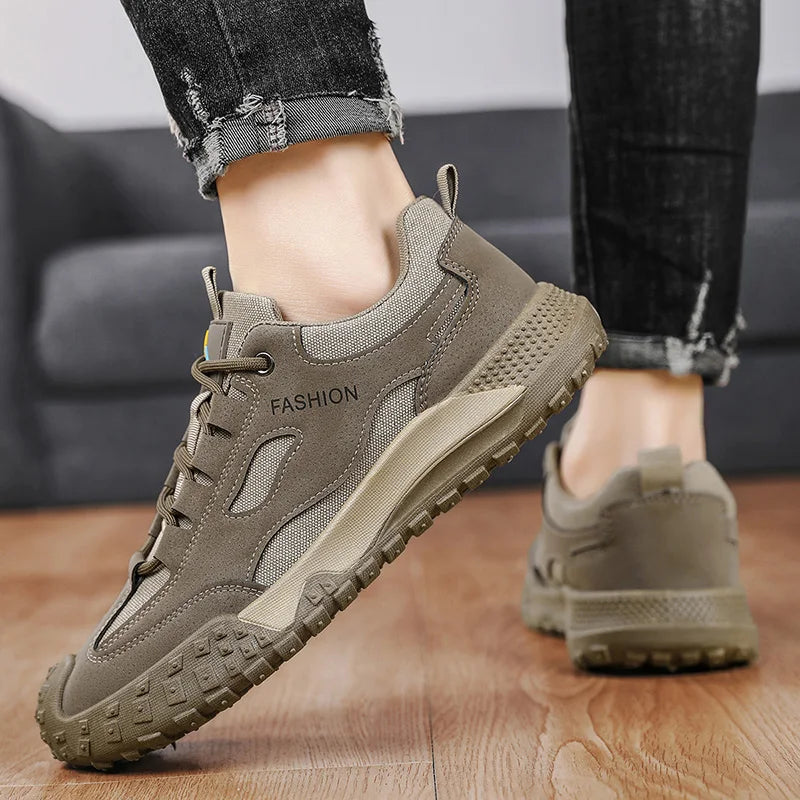 Men's casual sports shoes, soft sole with anti-slip properties, safety shoes for work in the outdoors, outdoor work and leisure   (Available)