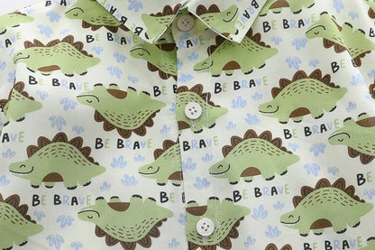 Boys' Summer Shirt Set 2025 New Summer Children's Clothes Baby Short sleeved Shorts Stylish