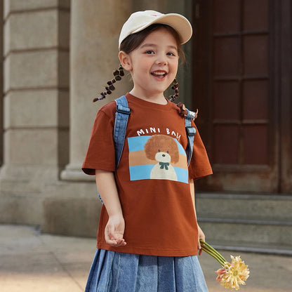 Boys and Girls T-Shirt Summer Breathable Cool Feeling Antibacterial Kid Quick-Dry Short Sleeve Top