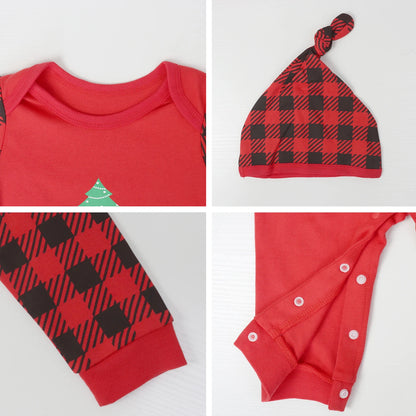 Baby  Boy Romper Newborn Clothes Long Sleeve Jumpsuit + Hat Infant Outfits Set