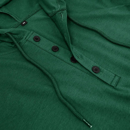 Men's Short-sleeved T-shirts for Sports and Fitness American-style Henley Shirt Hooded Top