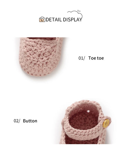 Newborn Baby Girl Shoes 0-1Y Fashion Pure Color Knit Infant Anti-Slip Soft Soled First Walkers Children Winter Walking Prewalker