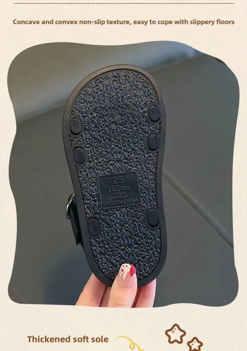 1-10Y Baby Girls Sandals Summer Children's New Cool Fashion Princess Cute Versatile Shoes for Students Flat Sandal Casual Shoe  (Available)