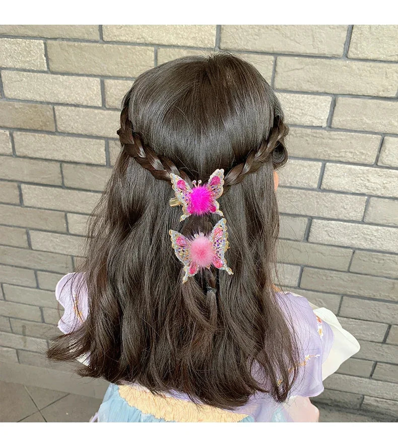 Clip Hair Accessories for Girls Butterfly Kids Bows Haar Clip Pins Pince Cheveux Cute Bands Star Barette Cheveux Fille Korean