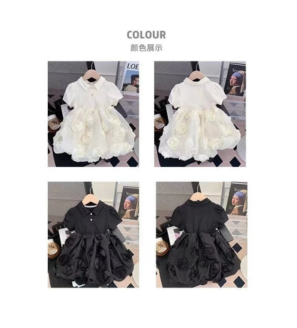Girls Dresses Summer 2024 New Children Fashion Princess Dress For Baby Birthday Party Clothes Toddler Fashion Costume Kids 2-7Y