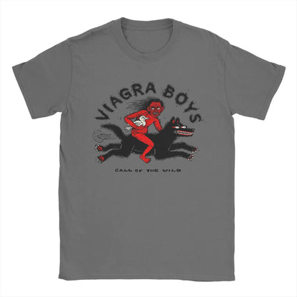 Summer Funny Viagra Boys Band Punk Music T Shirt for Men Women  100% Cotton T-shirts Short Sleeve Clothes