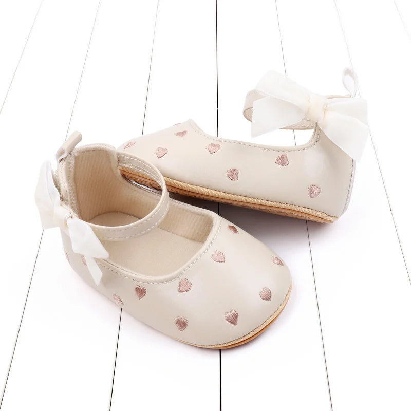 2025 New Baby Girl Shoes Cute Bowknot High Quality PU and TPR Sole Anti-slip Toddler Newborn 0-18 Months Prewalking Sandal