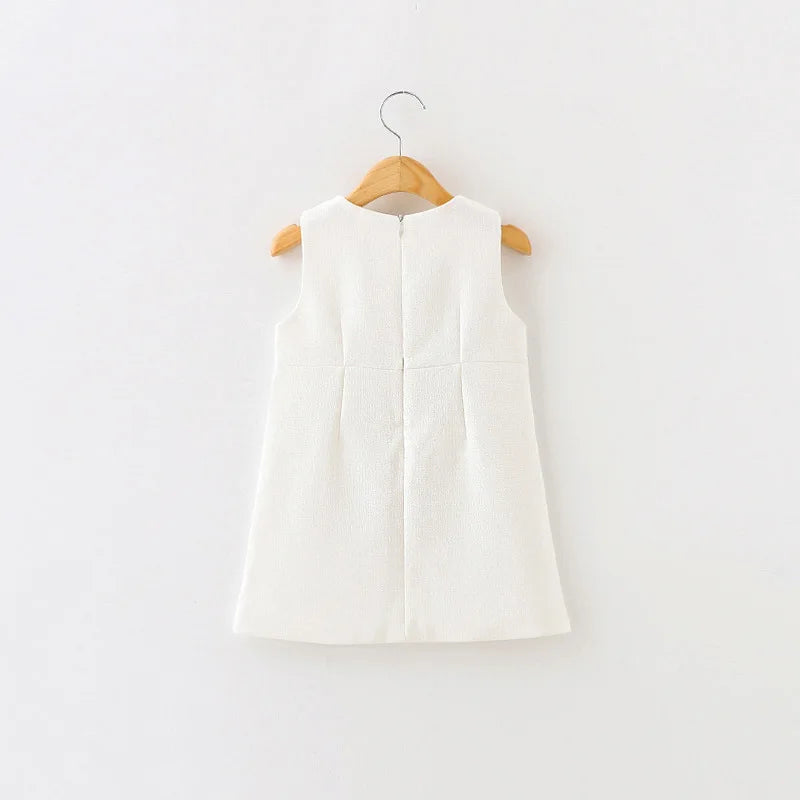 Young Children Vestidos De Fiesta Sleeveless Girls Summer Dresses Princess Girl Dresses European Style Wedding Girl Clothes