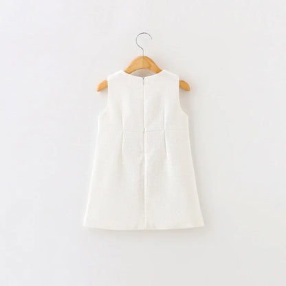 Young Children Vestidos De Fiesta Sleeveless Girls Summer Dresses Princess Girl Dresses European Style Wedding Girl Clothes