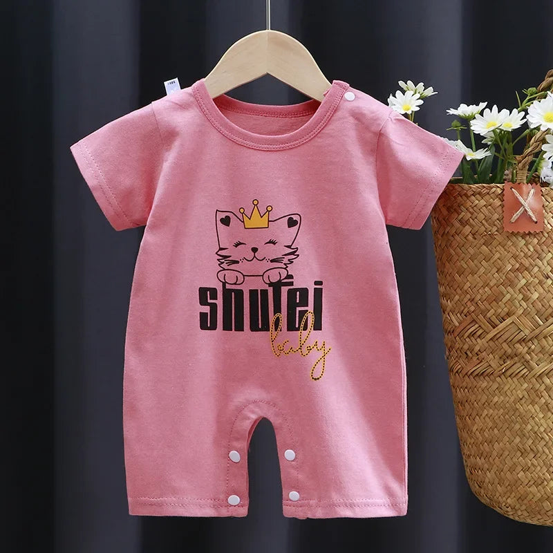 Newborn Baby Boy Clothes Bodysuit For Newborns Summer Romper Baby Girls Clothes Cotton Short Sleeved Jumpsuit