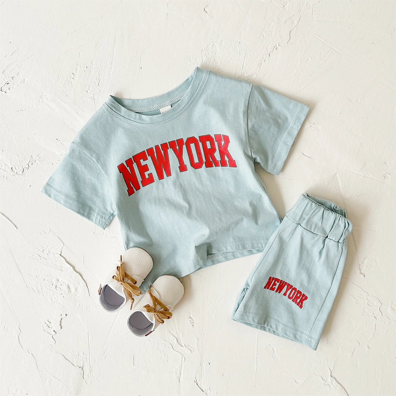 Summer Hot Baby Boys Clothes Pure Cotton Short Sleeved+Shorts Set Letter Printed T-shirt Sports Set Baby Girl Newborn 2PCS