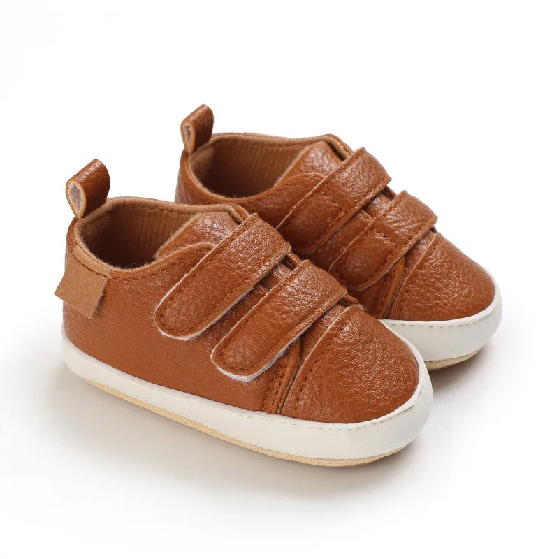 Classic Newborn Baby Shoes White Casual Shoes Boys Girls Shoes Fashion Sneakers Soft Sole Non-Slip Toddler Shoes First Walkers