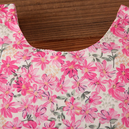 Summer Beach Party Dress for Girls Rose Red Bow Flower Print Suspender Dress Girl Casual Outdoor Outfit Sent Hat