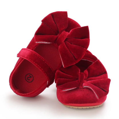 Newborn Baby's Shoes Don't Fall Off Female Baby's Walking Shoes Spring And Autumn Soft Rubber Soled Princess Shoes