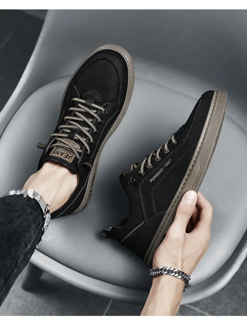 New Shoes for Men  Comfortable Flat Men's Casual Shoes Outdoor Wild Men's Sneakers High End Fashion One Pedal Dress Shoes Male