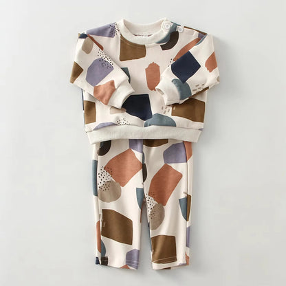 Newborn Baby Clothes Outfits Cute Cartoon Long Sleeve Top + Pants Spring Autumn Toddler Boy Homewear Suits