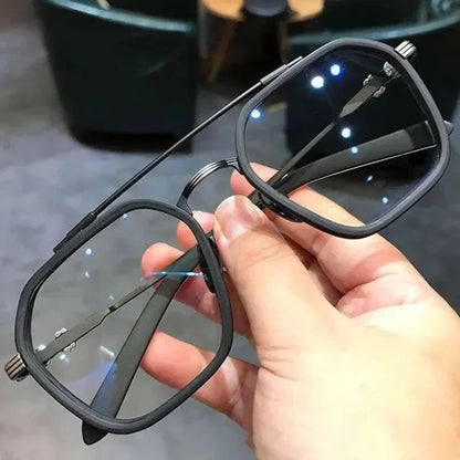 Fashion Men Sunglasses Oversized Frame Women Anti-blue Light Transparent Glasses UV400 Eyewear Flat Mirror Eyeglass