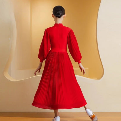 Girl New modern dance dress, girls' ballroom dance, waltz, high-end professional social dance, large skirt performance dress