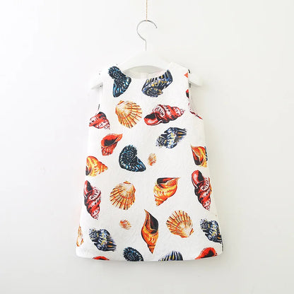 Young Children Vestidos De Fiesta Sleeveless Girls Summer Dresses Princess Girl Dresses European Style Wedding Girl Clothes