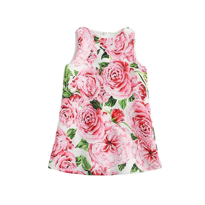 Young Children Vestidos De Fiesta Sleeveless Girls Summer Dresses Princess Girl Dresses European Style Wedding Girl Clothes