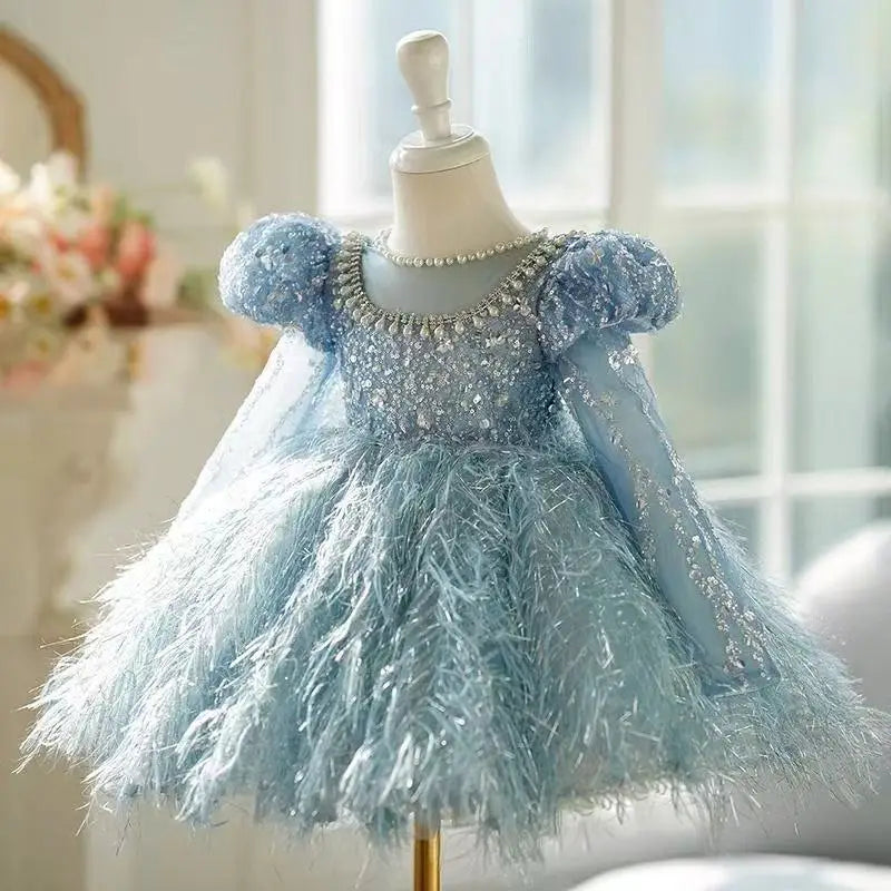 Girl's Dress Light Luxury High end Children's Princess Dress Little Girl Birthday Host Piano Performance Dress