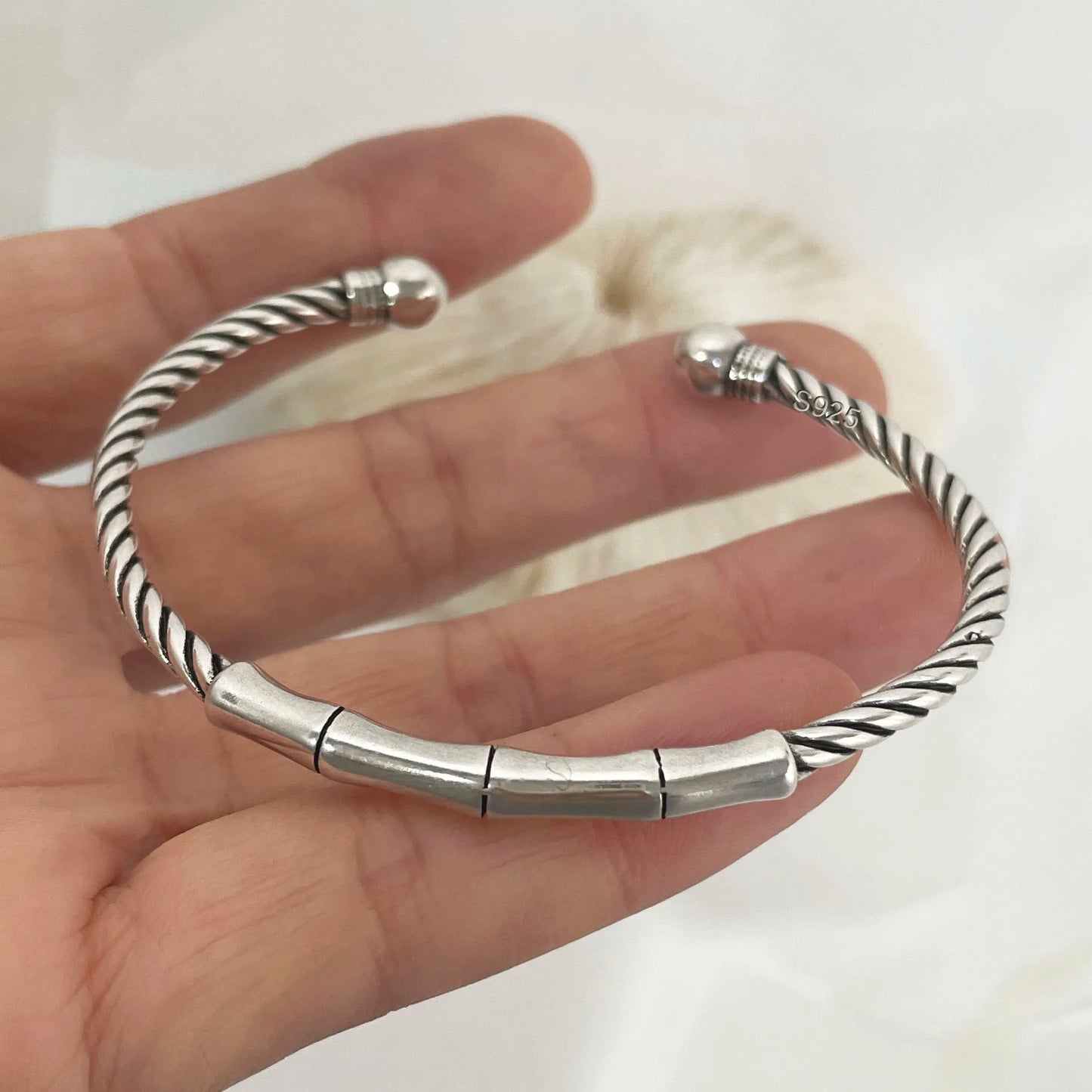 925 Sterling Silver Bracelets for Women Chain Accessories Trend Vintage Simple Heart Pendant Party Jewelry Gift