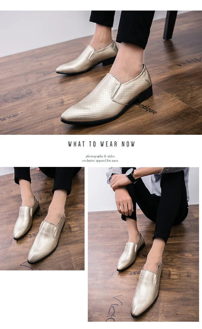 Shoes for men shoes leather shoes business dress shoes all-match casual shock-absorbing wear-resistant footwear large size