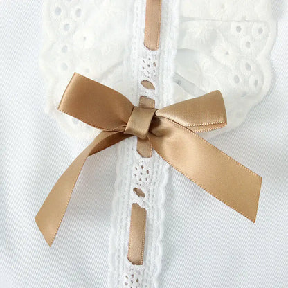 0-24 Months Newborn Infant Baby Girls Dress White Princess Lace Bowknot Sleeveless Dress Headband Clothes Outfit Sets
