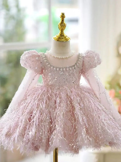 Girl's Dress Light Luxury High end Children's Princess Dress Little Girl Birthday Host Piano Performance Dress