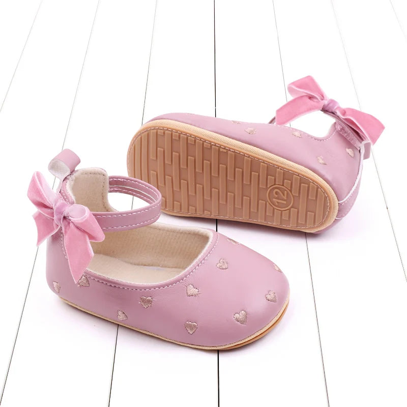 2025 New Baby Girl Shoes Cute Bowknot High Quality PU and TPR Sole Anti-slip Toddler Newborn 0-18 Months Prewalking Sandal