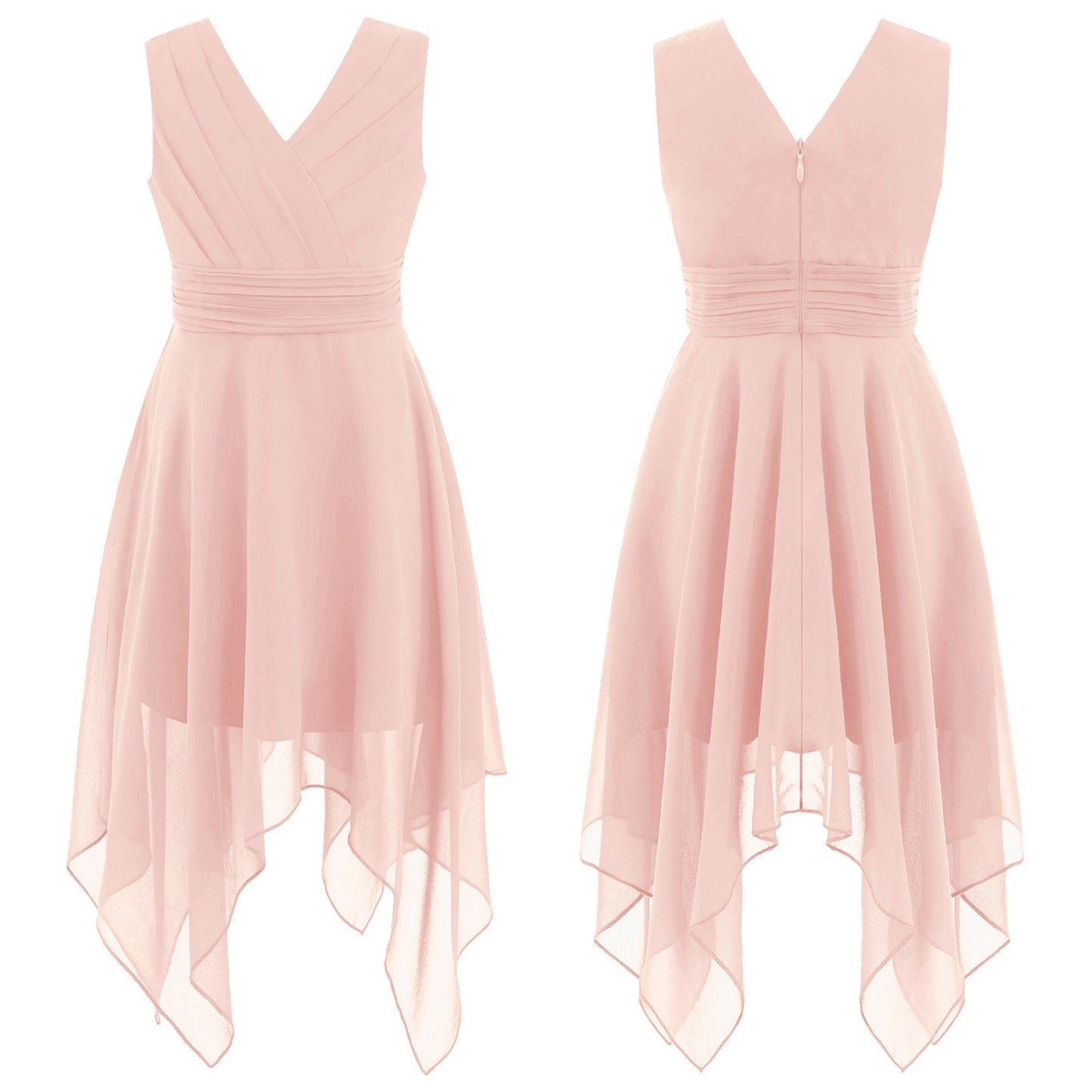 Summer Girls Festive Dress Hi-Lo Tulle Sleeveless Shiny Beaded Dress Flower Kids Wedding Pageant Clothing Evening Communion Gow