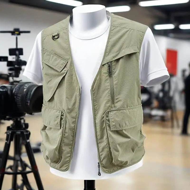 Breathable Quick-Dry New Pocket Men's Summer Vest  (Available)