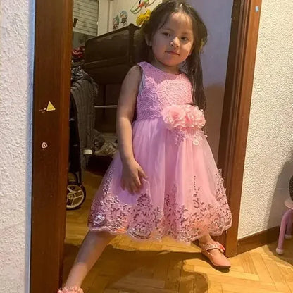 Girls Party Dresses 1st Birthday Baby Girl Princess Dress For Christening Flower White Wedding Dress Halloween Children Clothing